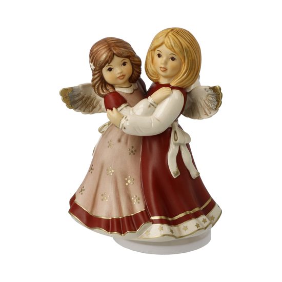 Angels Merry Christmas 11,5 / 9 / 15,5 cm, stoneware, Goebel