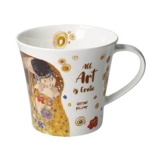 Mug Gustav Klimt - All Art is Erotic, 0,35 l, Fine Bone China, Goebel