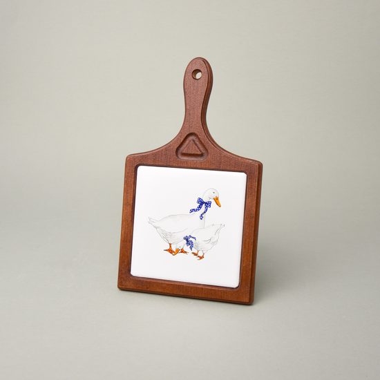 Board decorative SQUARE 13,5 x 23 cm, Goose decor