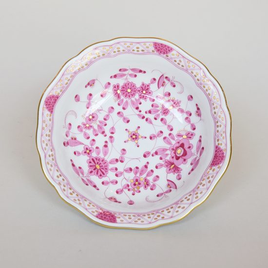 Compot bowl, Pink flowers, Meissen Porcelain
