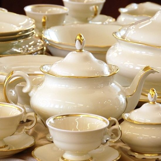 Pot tea 1,2 l, Elizabeth ivory + gold