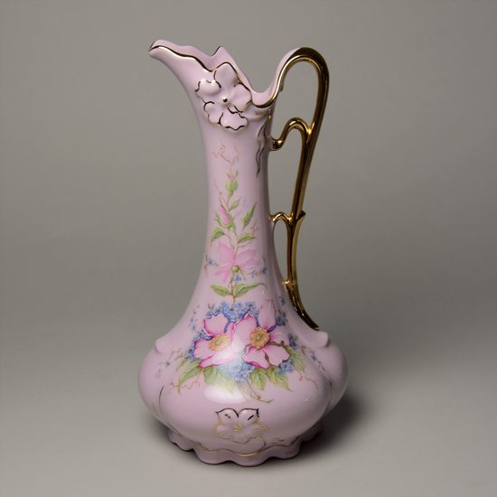 Karafa 24 cm, Adélka 547, Růžový porcelán z Chodova