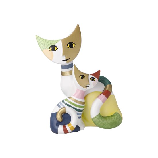 Kočky Macchia a Giro, 13,5 / 9 / 18 cm, porcelán, R. Wachtmeister, Kočky Goebel