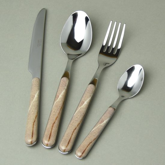 Sada příborů 24 dílná, pískový / mramorový dekor 18001, NEVA