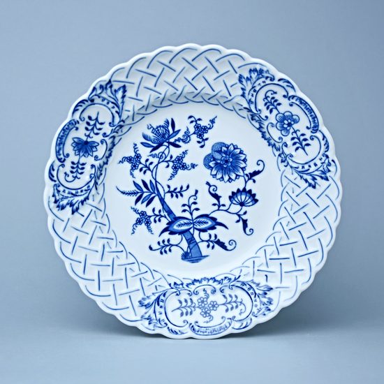 Plate embossed 24 cm, Original Blue Onion Pattern