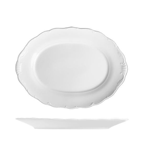 Verona white: Plate oval 28 x 22 cm, G. Benedikt 1882, bottom sign