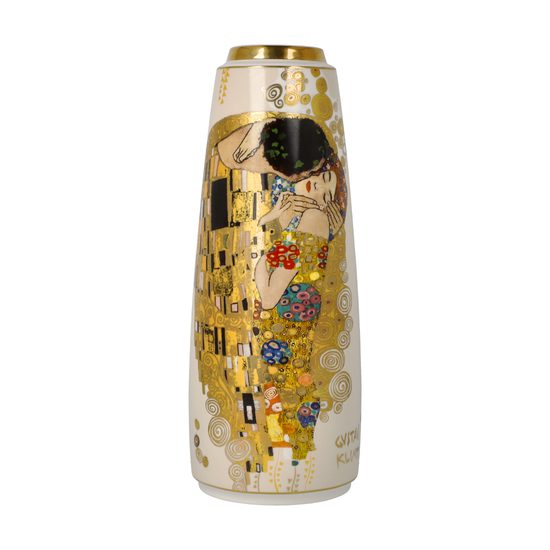 Vase Gustav Klimt - The Kiss, 10,5 / 10,5 / 26,5 cm, Porcelain, Goebel