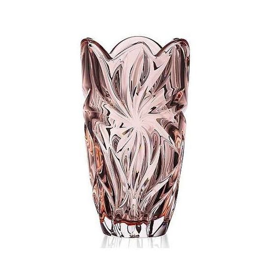 Crystal Vase Flora Pink, 28 cm, Aurum Crystal