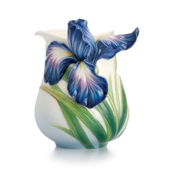 Eloquent Iris flower porcelain creamer 11 cm, FRANZ Porcelain