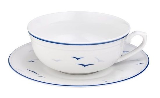 Tea cup 210 ml and saucer, Worpswede 4164 Rügen, Tettau Porcelain