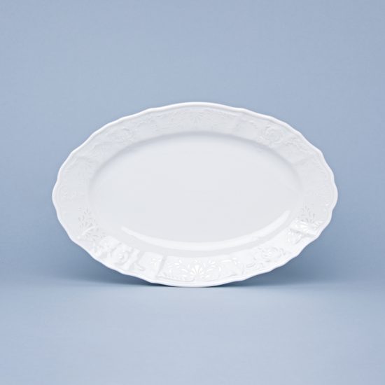 Frost no line: Dish oval 26 cm, Thun 1794 Carlsbad porcelain, Bernadotte