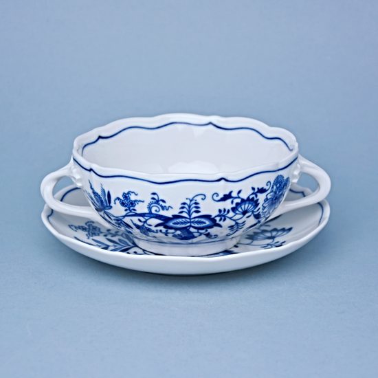 KVARTA: Soup cup + saucer 250 ml / 17,5 cm, Cibulák, originální z Dubí (4.j.)