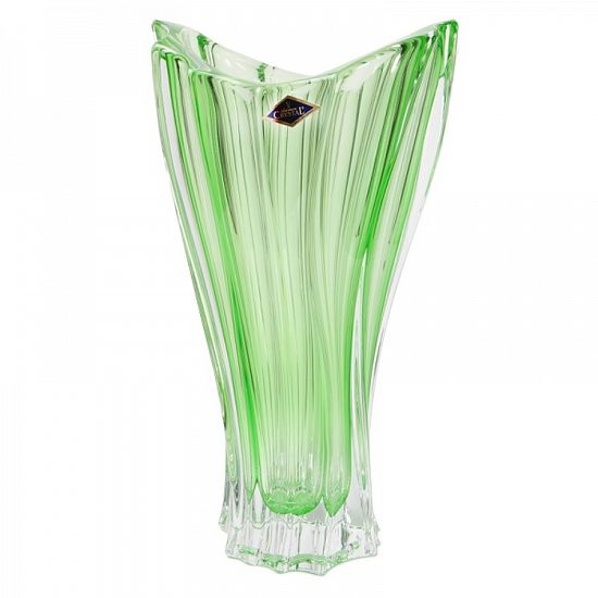 Crystal Vase Plantica Green, 32 cm, Aurum Crystal