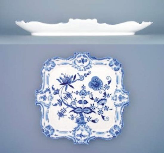 Platter 35 x 35 cm, Original Blue Onion pattern (q2)