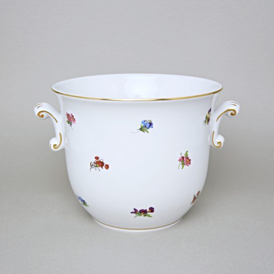 Flower pot with handles, without stand, d.19,0; h.15,8 cm, Hazenka, Cesky porcelan a.s.