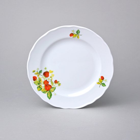 Talíř dezertní 19 cm, jahody, Český porcelán a.s.