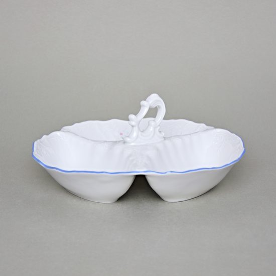 Cabaret bowl 23 cm, Thun 1794 Carlsbad porcelain, BERNADOTTE blue-pink flowers