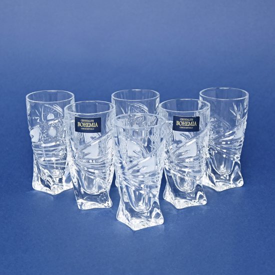 Quadro - Comet, 6 pcs. set liqueur glass 50 ml, 8 cm, Crystalite Bohemia