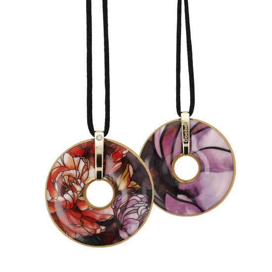 Necklace Poeny 5 / 1 / 5cm, porcelain, L. C. Tiffany, Goebel