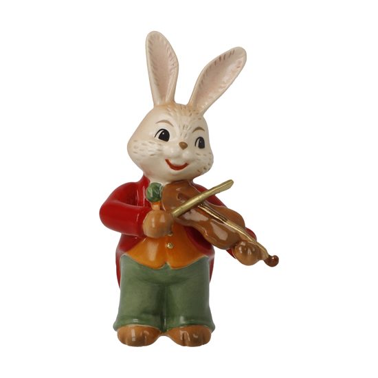 Rabbit figurine Little Violinist 4.5 / 4 / 8cm, stoneware, Goebel