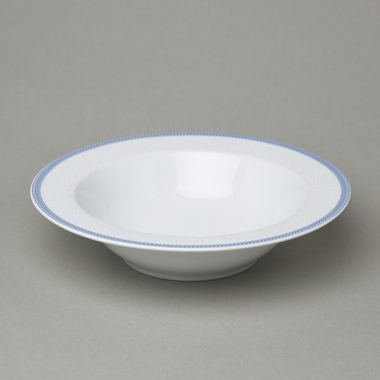 Plate deep 22 cm ELLA 450 ml (voluminous), Thun 1794, karlovarský porcelán, 80136 decor - blue lace