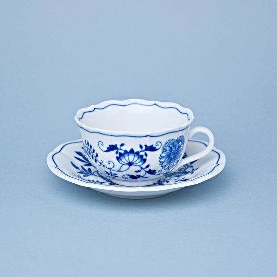 KVARTA: Šálek a podšálek C/1 + ZC1 (zrcadlový podšálek), 200 ml / 15,5 cm na čaj, Cibulák, originální z Dubí