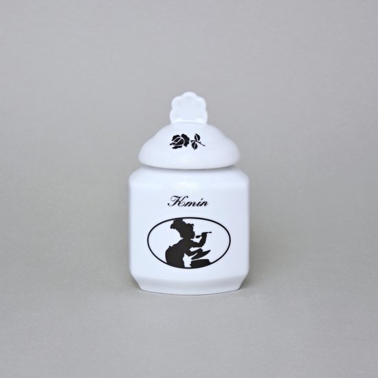 Kořenka s víčkem a nápisem 0,20 l, Kuchař, Český porcelán a.s.