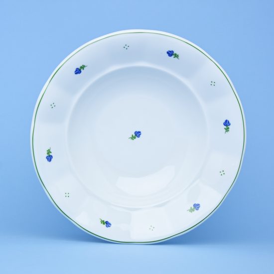 Plate deep 24 cm, Benedikt blue flowers, G. Benedikt 1882