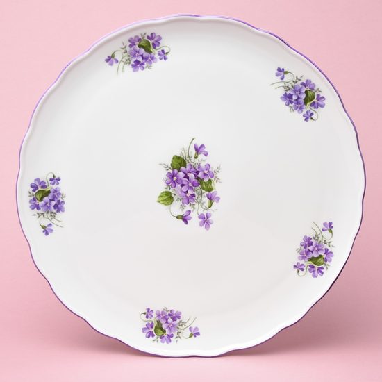 Cake plate 31 cm, Violet, Český porcelán a.s.