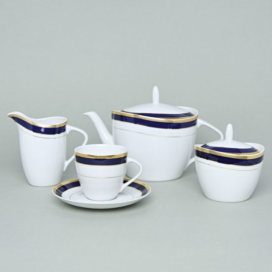 Tea set for 6 persons, Thun 1794 Carlsbad porcelain, SYLVIE 85017