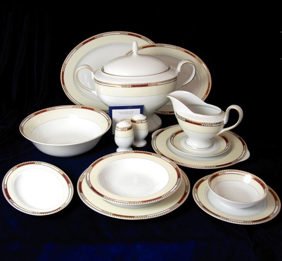 211: Dining set President for 6 pers. 41 pcs., Atelier Lesov porcelain