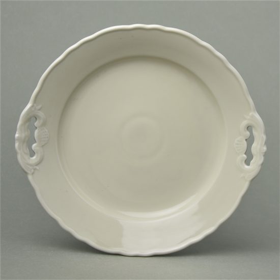 Rokoko ivory: Talíř koláčový s uchy 28 cm, Český porcelán a.s.