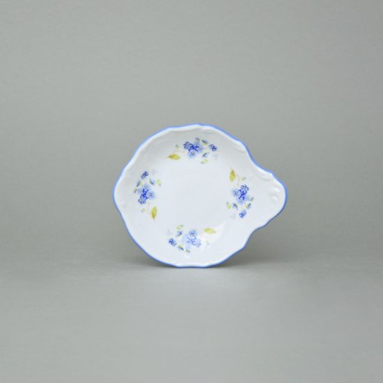 Small side dish 11 cm, Thun 1794 Carlsbad porcelain, BERNADOTTE Forget-me-not-flower