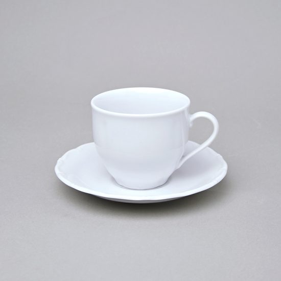 Verona white: Cup 190 ml + saucer 150 mm, G. Benedikt 1882, bottom sign
