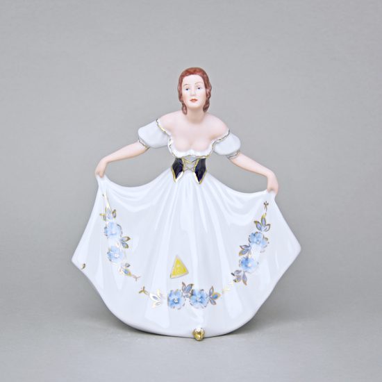 Dívka Rokoko, 17 x 11 x 19,5 cm, Isis, Porcelánové figurky Duchcov