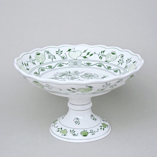 Bowl on stand 24 cm, Green Onion Pattern, Cesky porcelan a.s.