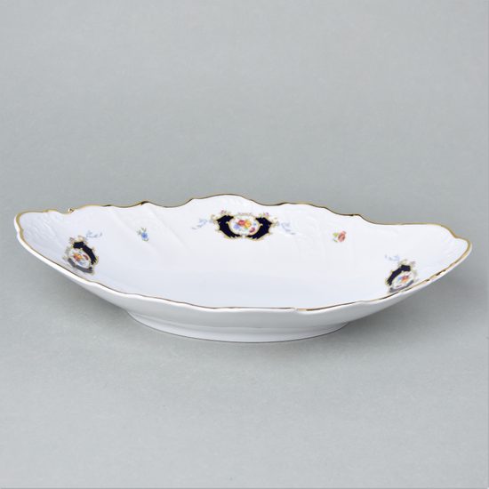 Bread basket 34 cm, Thun 1794 Carlsbad porcelain, BERNADOTTE arms