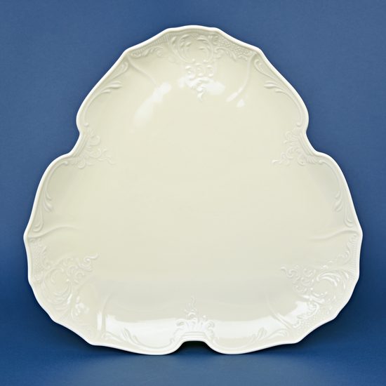 Platter triangular 33 cm, Thun 1794, karlovarský porcelán, BERNADOTTE ivory