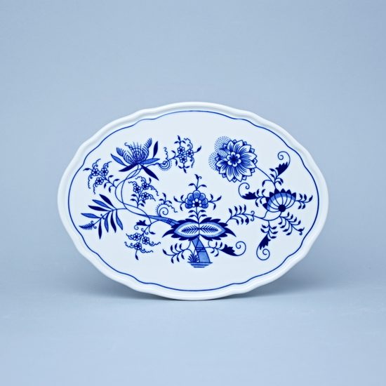 Board oval footed 24,5 cm, Original Blue Onion Pattern