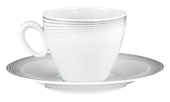 Coffee cup 230 ml + sacuer, Trio 23328 Nero, Seltmann Porcelain