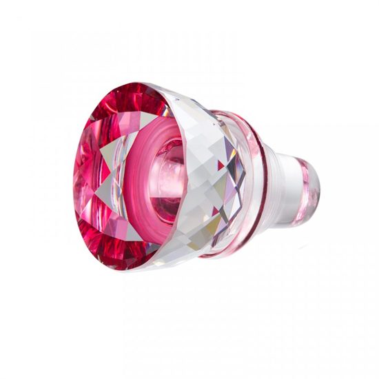 Icy Flower - Glass Wine Stopper (red) 42 x 37 mm, Crystal Gifts and Decoration PRECIOSA