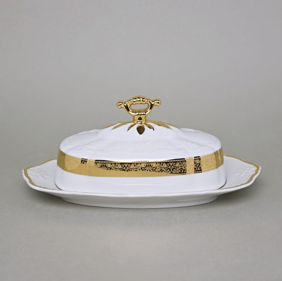 Dish for 250 g butter, Marie Louise 88003, Thun 1794, karlovarský porcelán