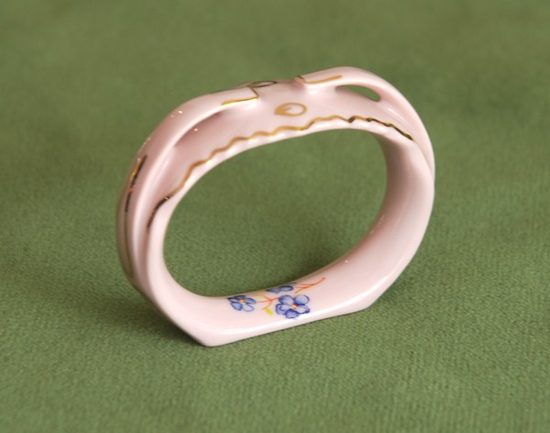 Kroužek na ubrousky 6,4 cm, Lenka 247p, Růžový porcelán z Chodova