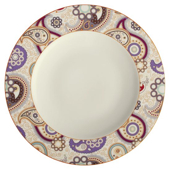 Plate flat 28 cm, Achat 4045 Myst, Tettau Porcelain