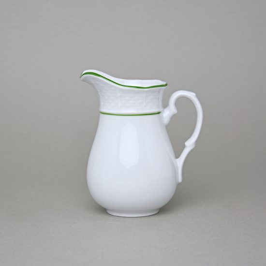 7047703: Creamer 250 ml, Thun 1794, karlovarský porcelán, NATÁLIE light green lines
