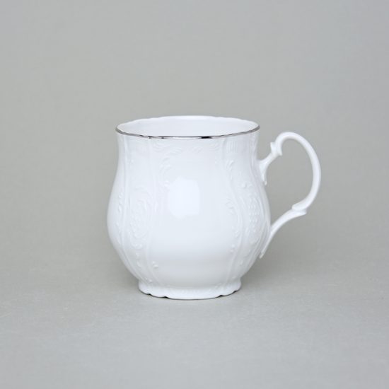 Hrnek Jonáš 310 ml, Thun 1794, karlovarský porcelán, BERNADOTTE platina