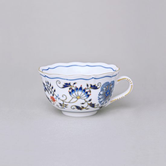 Šálek nízký C/1 200 ml na čaj, rubínová červeň + zlato, Český porcelán a.s.