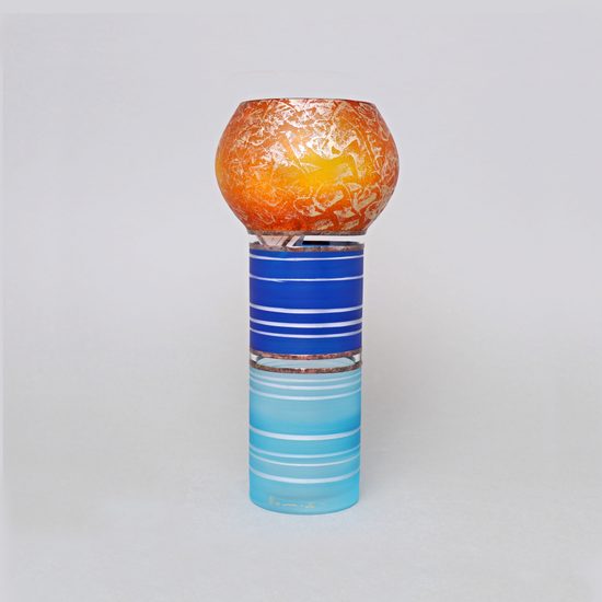 Studio Miracle: Vase - Beach romance, 26 cm, Hand-decorated by Vlasta Voborníková