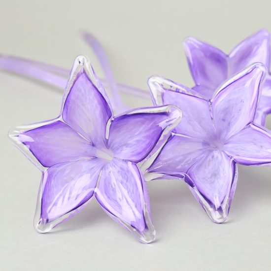 Flower with stem 38 cm - violet, 1 pcs., Pačinek GLASS