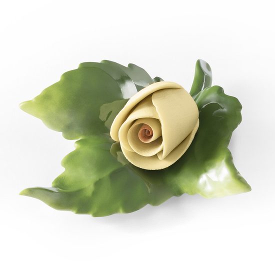 Růžička se stonkem na stůl - žlutá 6 x 5 x 3 cm, Porcelánové figurky Unterweissbacher